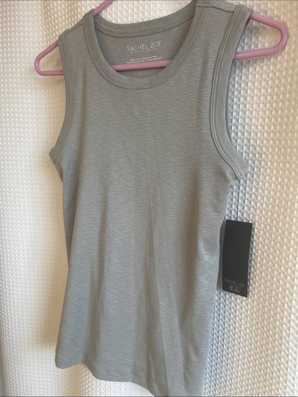 Rachel Zoe Soft Gray Ribbed Tank - Picture 8 of 11